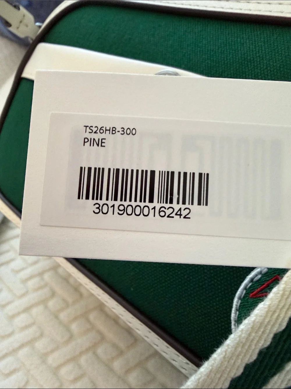 Masters Green and White Crossbody Bag by Tory Burch, and the Masters.